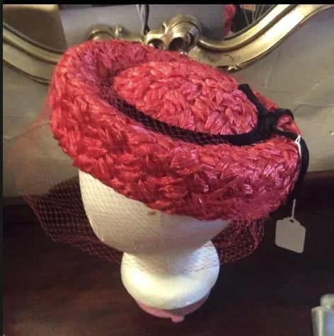 Red Straw Veiled Hat by Carson
Pirie Scott's